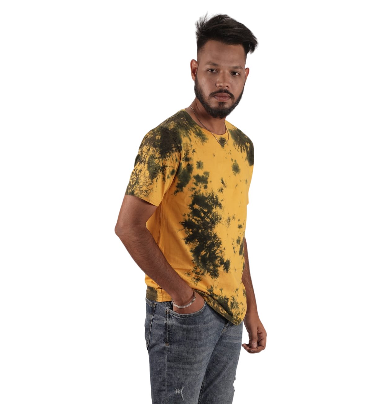  Cotton Shibori Shirt - Handcrafted with Reactive
