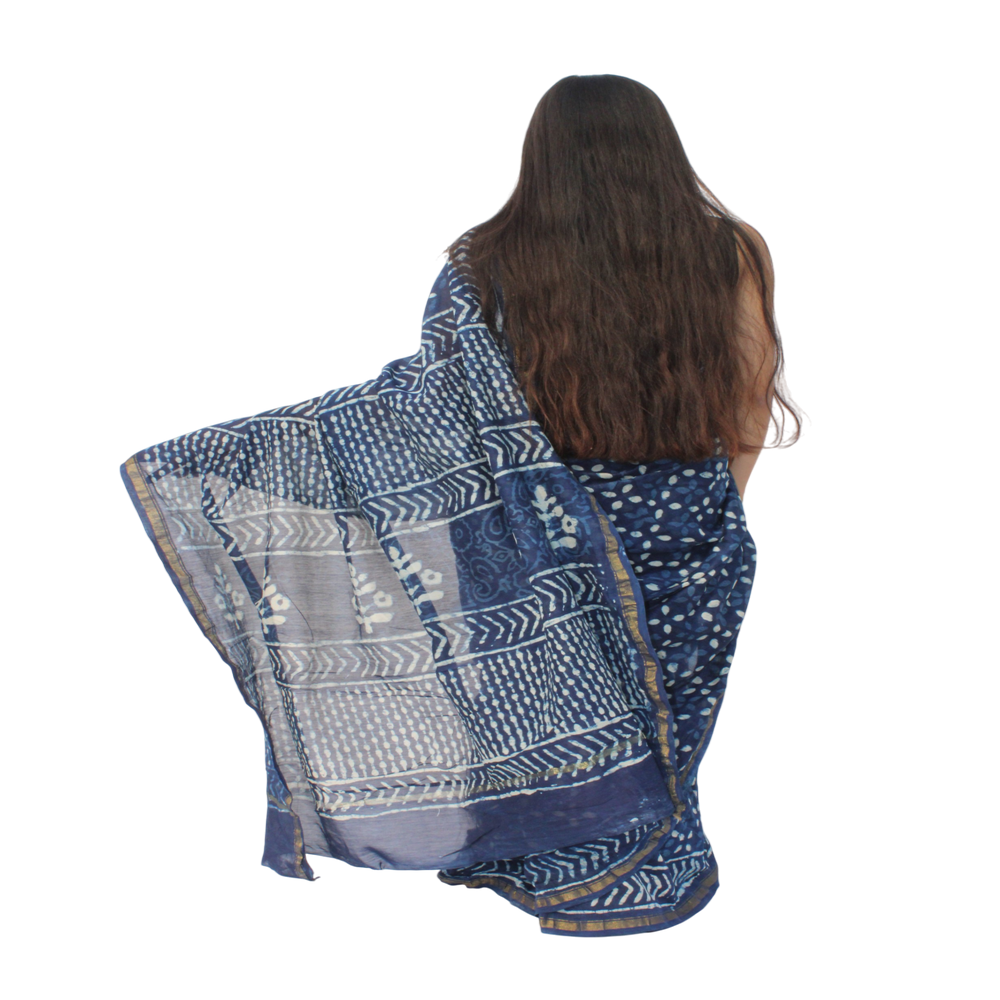 Vibrant Tie-Dye Linen Cotton Saree - Ideal for Festive & Casual Wear, Comfortable & Durable Fabric, Unique Design, 5.5 Meters Long and 42 Inches Wide