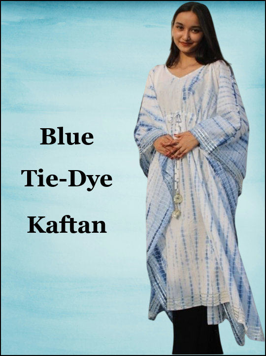 Tie-Dye Kaftan for Women - Elegant Beach Cover-Up & Casual Summer Dress with Stylish