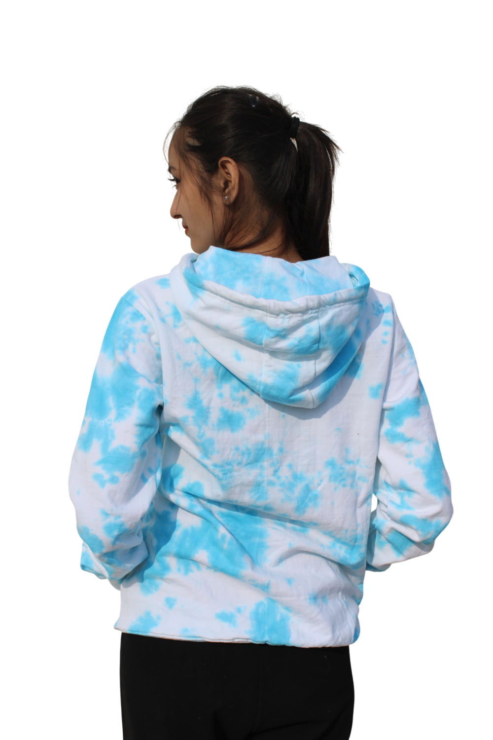 Unisex Tie-Dye Hooded Sweatshirt - Full Sleeve, Vibrant Orange & Purple Pattern, Comfortable Unisex Fit with Kangaroo Pocket and Adjustable Drawstring Hood, Ideal for Casual Wear and Outdoor Adventures