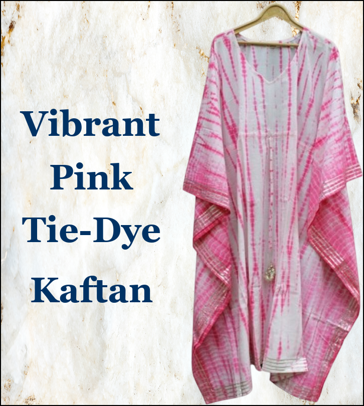 Tie-Dye Kaftan for Women - Elegant Beach Cover-Up & Casual Summer Dress with Stylish