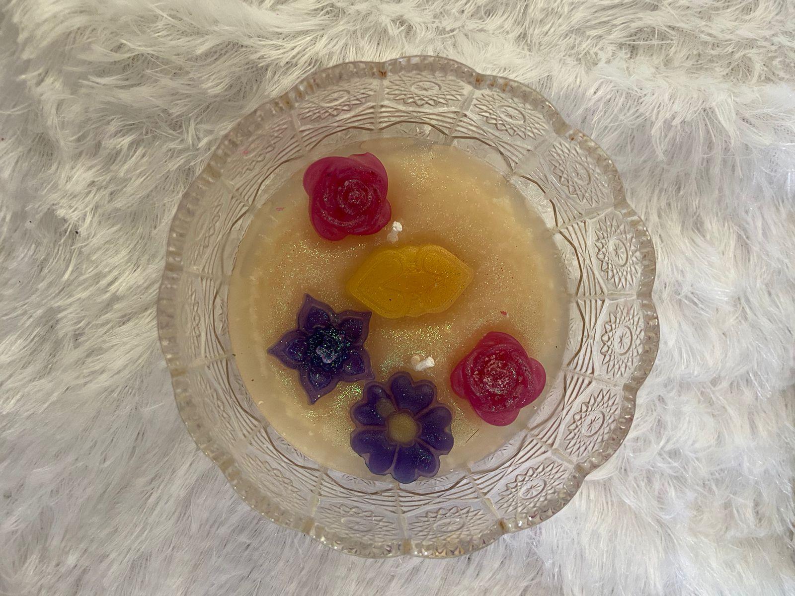 Exquisite Aromatic Bowl Candle - Decorative Floral Scented Candle for Relaxation