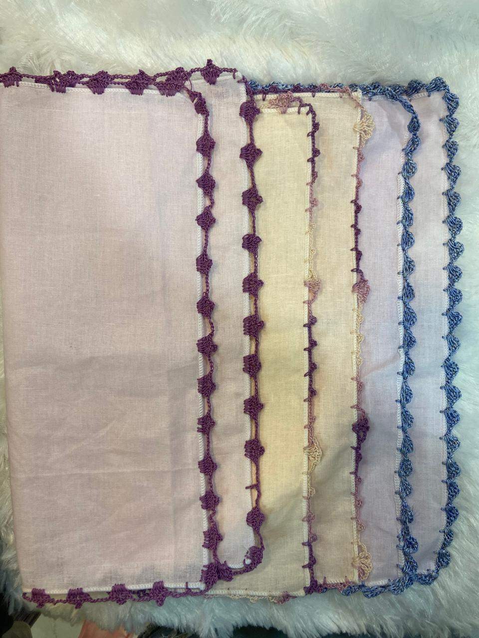 Elegant Crochet Handkerchiefs Set - Handmade Soft Fabric