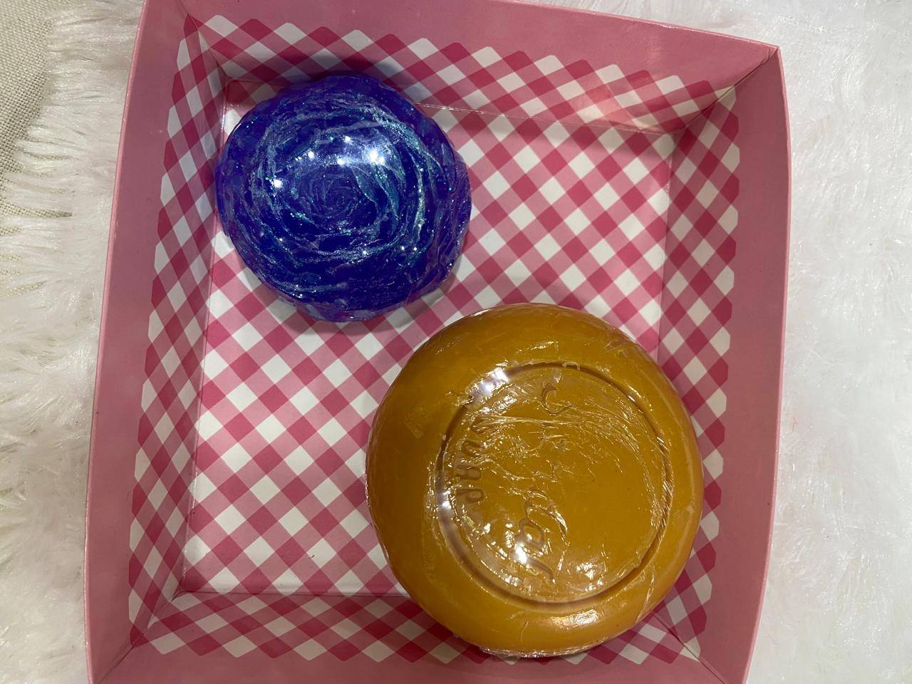 luxury handmade artisan soap gift set decorative rose and amber soaps